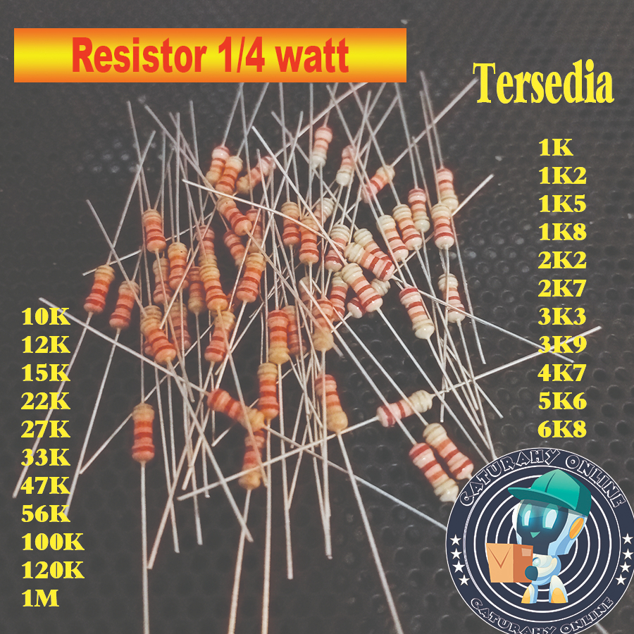 resistor 1/4 watt 1K 1K2 2K2 3K3 Resistor