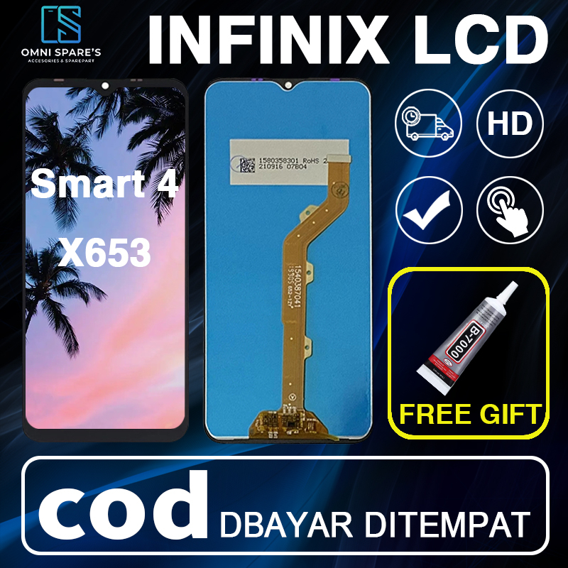 【ORIGINAL】LCD LCD INFINIX SMART 4/X653 Fullset Original Layar hp Touchscreen ori