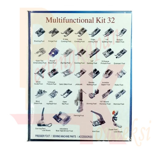 Sepatu Set 32 Pcs Mesin Jahit Portable Multifungsi CY-032 Multifunctional Kit Braiding Fringe Cordin