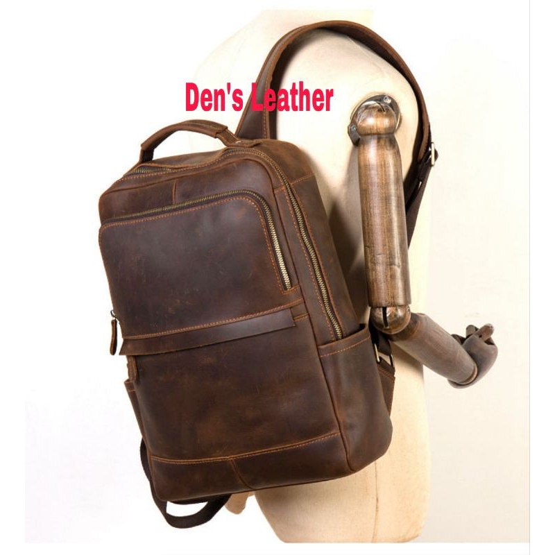 Tas ransel 100% kulit original high quality, tas pria kulit asli grezy hourse.DL92