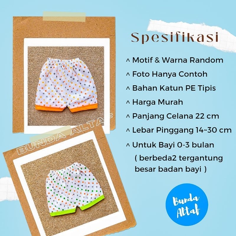 6 pcs Celana Bayi Murah Pakaian Bayi Baru Lahir