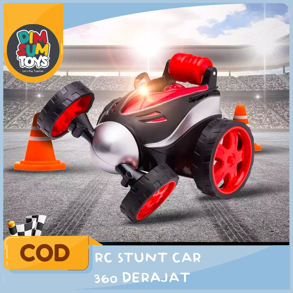Mainan Anak RC Mobil Stunt Car Jungkir Balik 360 Derajat Remote Control 1:24