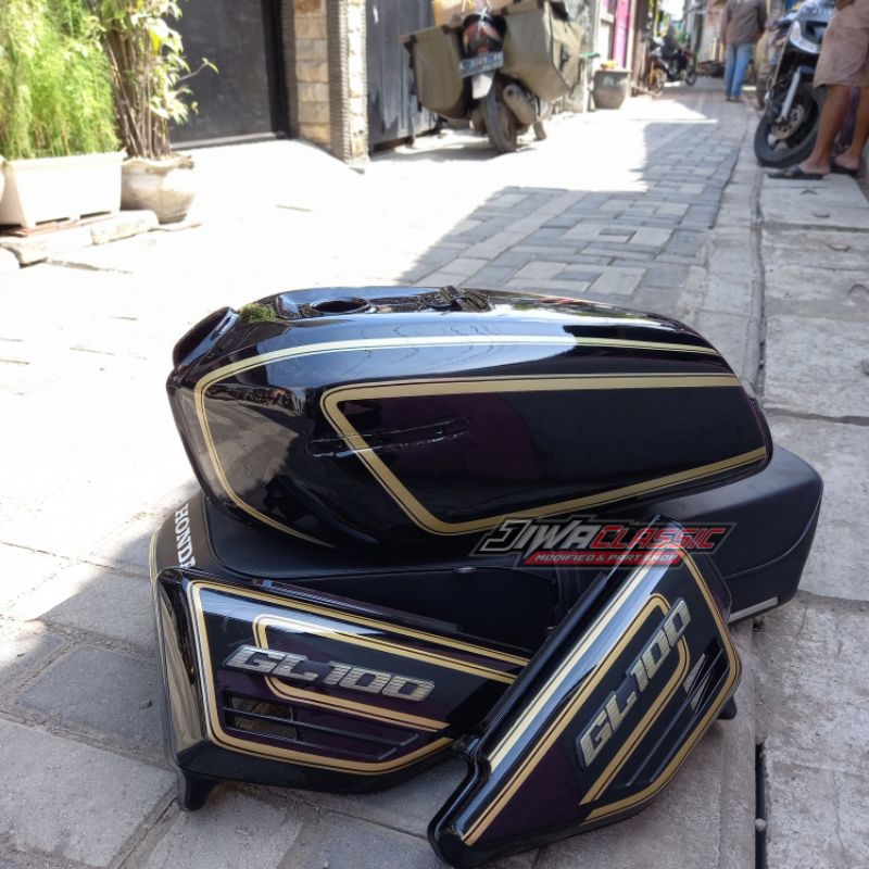 TANGKI GL100 ORIGINAL cat baru sesuai pesanan tangki gl100 kran besar lantai baru emblem gl100 tepon