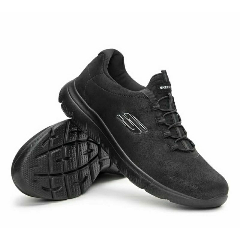 SKECHERS SUMMITS OH SO SMOOTH FULL BLACK SLIP ON WOMEN SIZE 37 DAN 40 ORIGINAL BY SPORT STATION