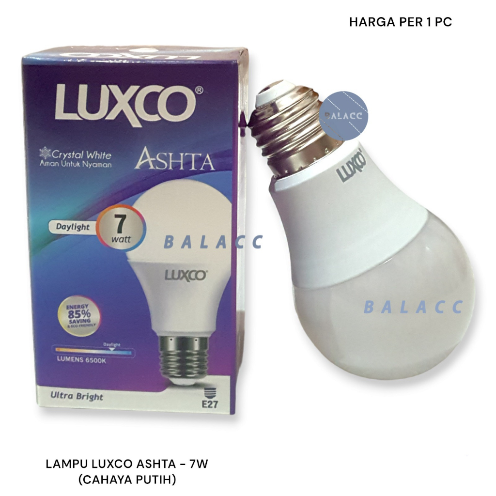 LAMPU LED LUXCO ASHTA 7 WATT 7W PUTIH