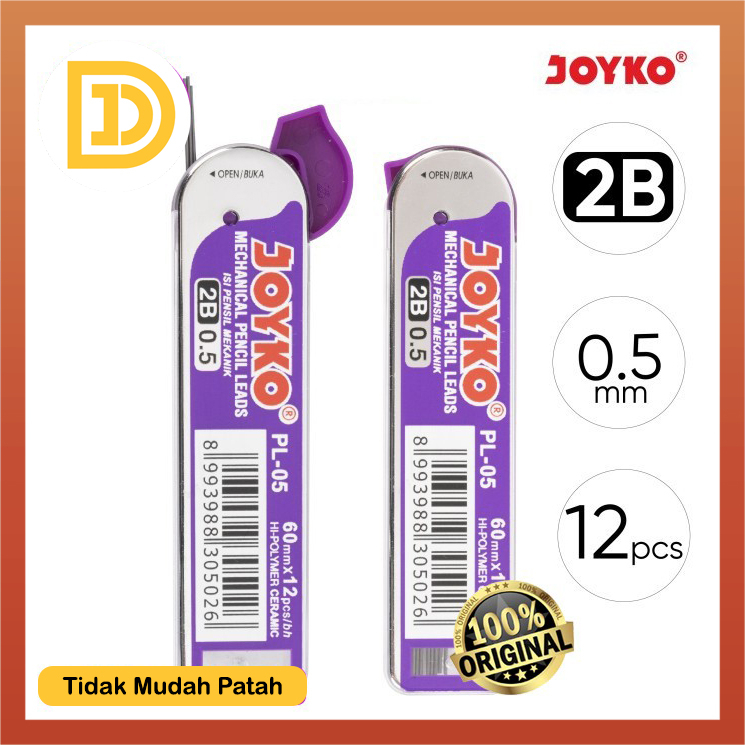 

Isi Pensil Mekanik 2B 0.5mm Joyko Refill Pencil Alat Tulis Sekolah Ori