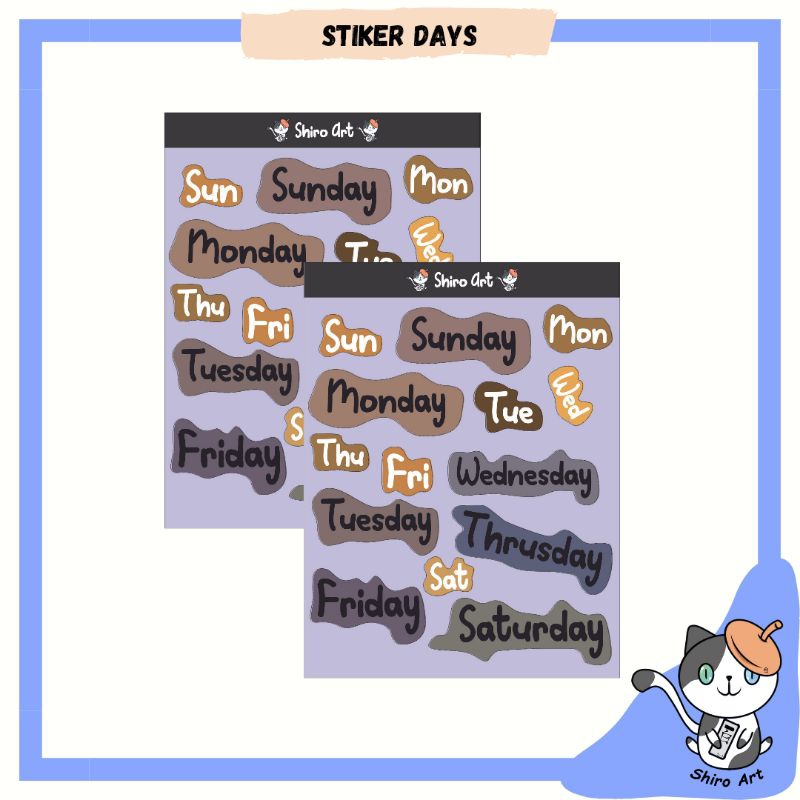 

STIKER HARI || STICKER DAYS || STIKER JOURNALING || STIKER JOURNALING SCRAPBOOK || STIKER UNTUK HIASAN