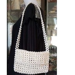 Tas Akrilik Slempang Bahu Wanita Cewek Bahan Manik Manik Mote Akrilik  Etnik Unik Handmade Oleh Oleh