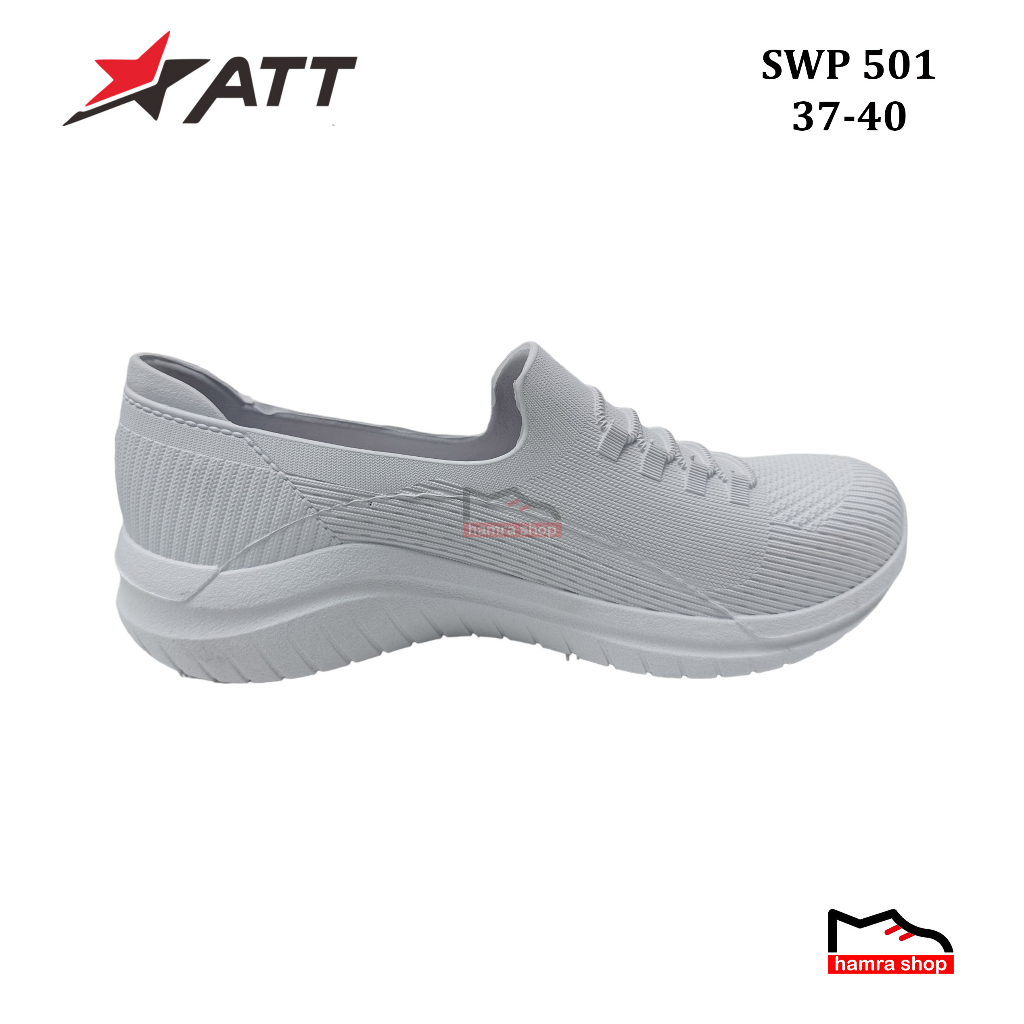 ATT SWP 501 - Sepatu Slip On Wanita Karet Putih
