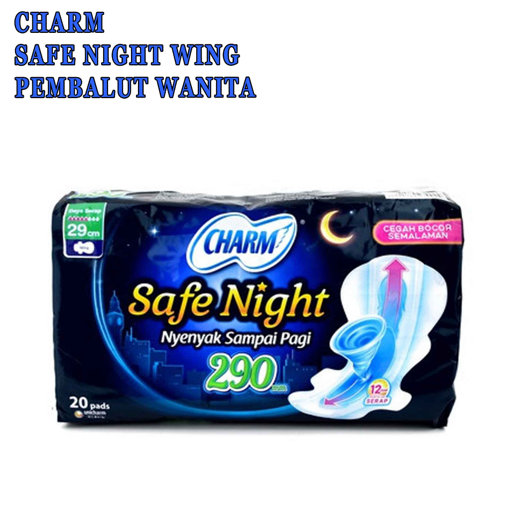 Safe night* Charm* 290mm* 20 pads* Pembalut