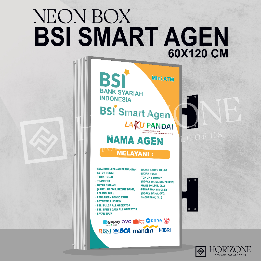 NEON BOX AKRILIK BSI SMART AGEN 60X120CM