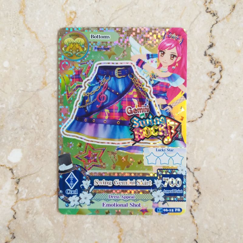 Aikatsu Indo Premium Rare Swing Rock Swing Gemnini Skirt Seira
