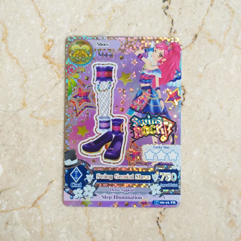 Aikatsu Indo Premium Rare Swing Rock Swing Gemini Shoes Seira