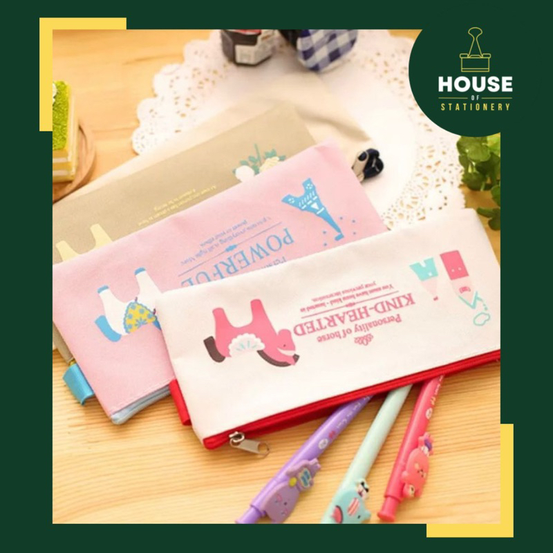 

Tepak Tas Pensil Pulpen Tempat Alat Tulis Motif Kuda Poni Lucu Import