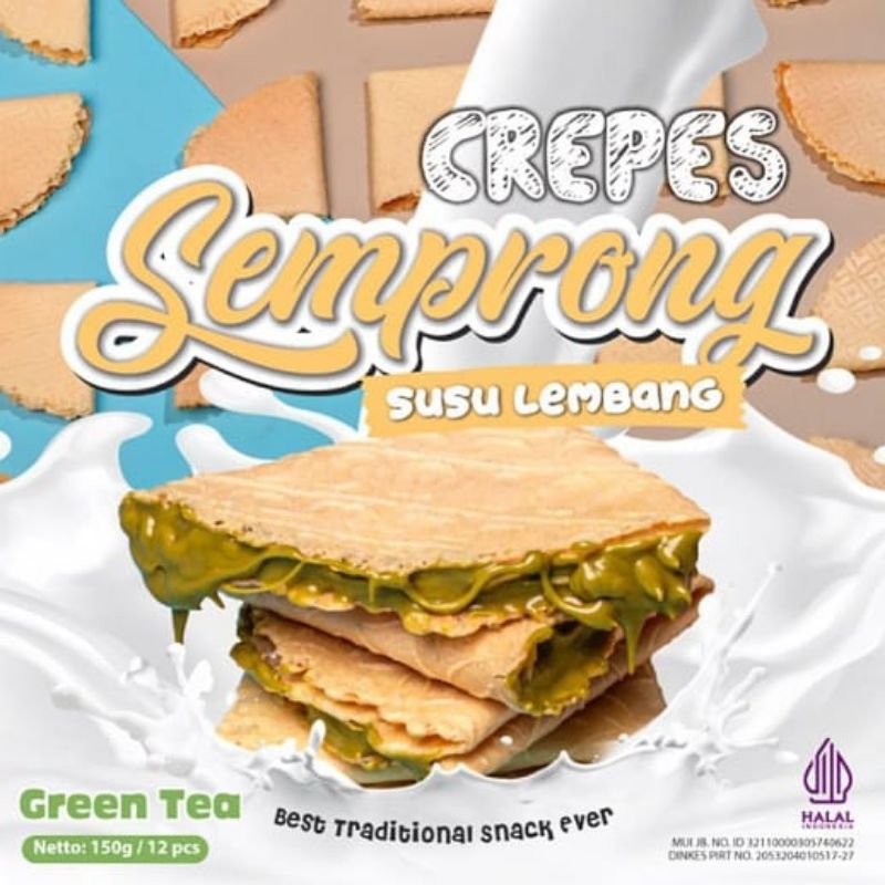 

Cemilan Kue Semprong Crepes Susu Lembang