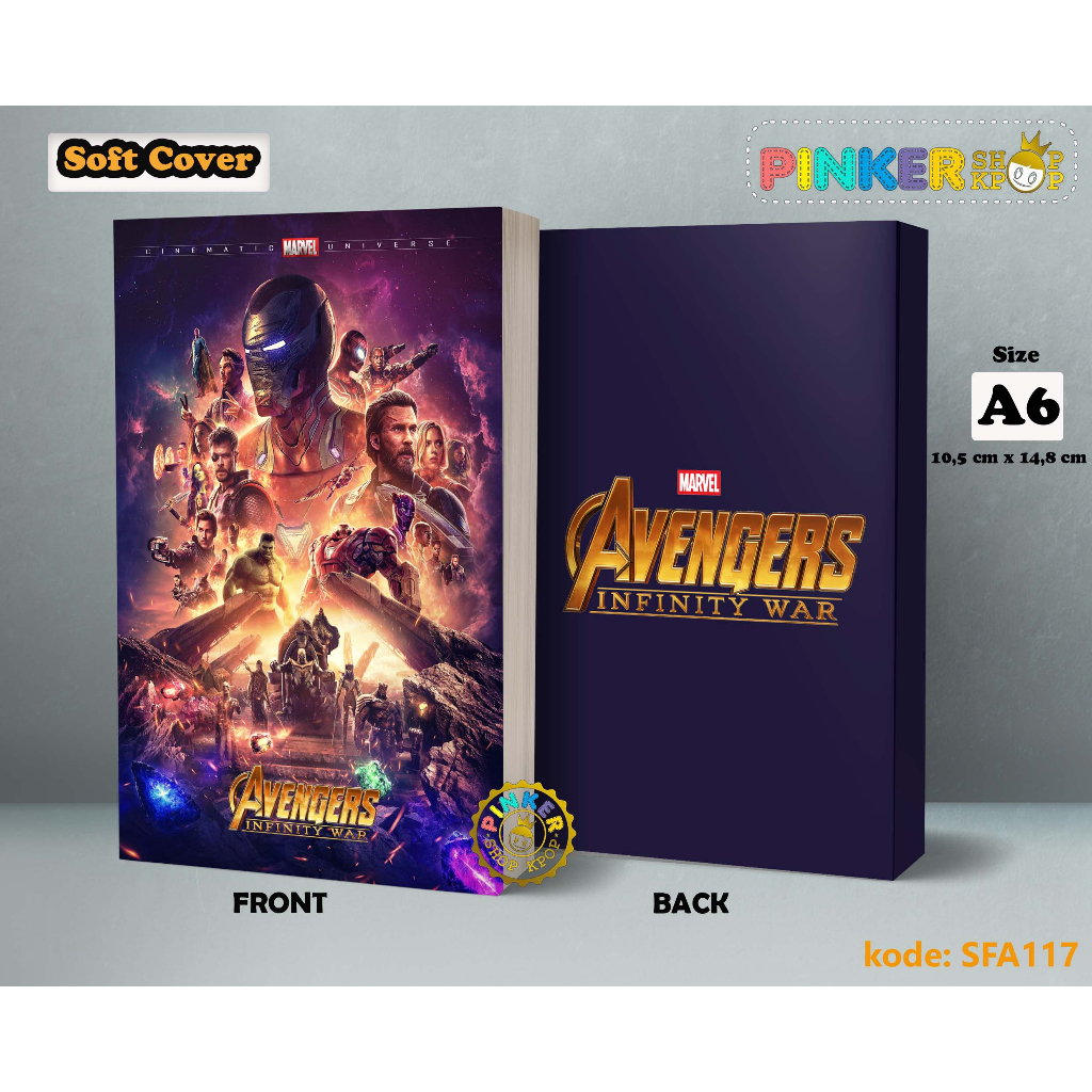 

(SFA117) Pocket Note Marvel Infinity War 2 Softcover A6/A55 Buku Tulis catatan Notes Agenda Planner Jurnal