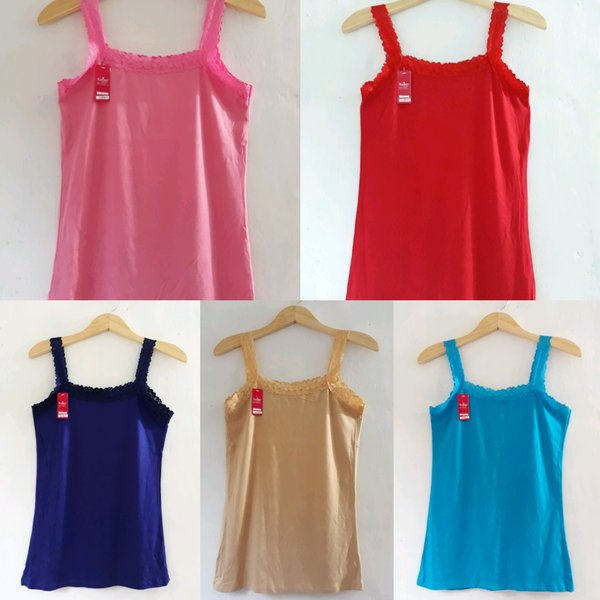 Terbaru Tank Top Renda 3 pcs Random Tank Top Dalaman Wanita Korean Termurah Bisa COD