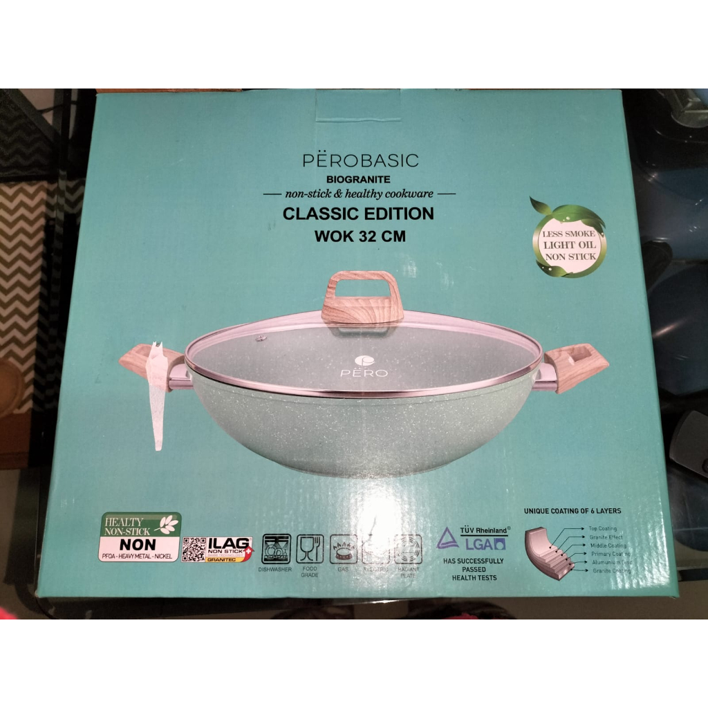 [BARU] Wok Pan PERO CLASSIC MINT 32 CM