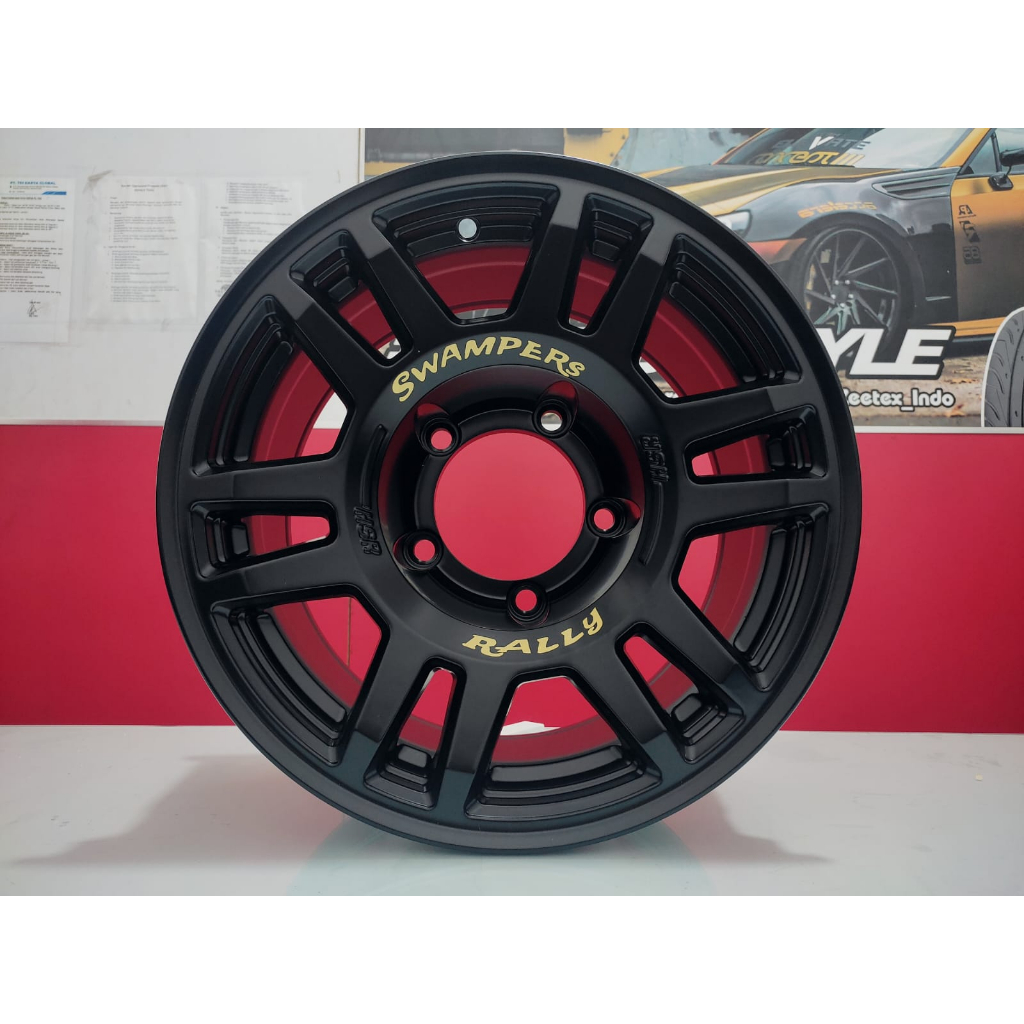 Velg Mobil Ring 15 HSR SWAMPERS untuk Jimny, Katana, Eskudo, Taft, dll