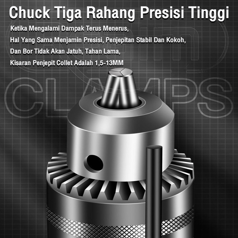 REAIM Mesin Bor 13mm Mesin Bor Impact Drill Listrik Bor beton Bor besi Bor Murah Laris Kualitas Mantap