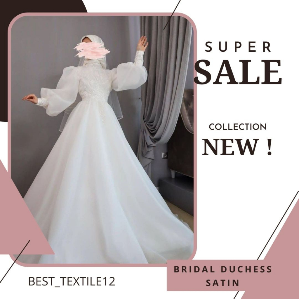 Kain Satin Bridal / Satin Bridal Duchess / Kain Satin Bridal Duchess Premium / Bahan Satin Bridal Du