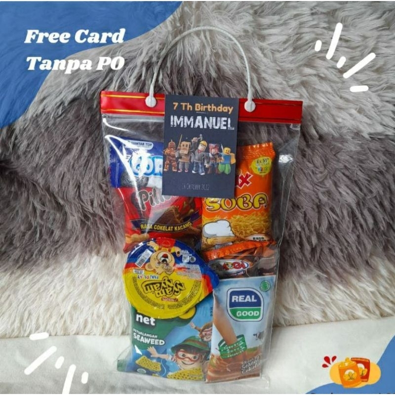 Hamper Snack Ulang Tahun Anak / Bingkisan Paket Ultah ( Paket Lengkap )