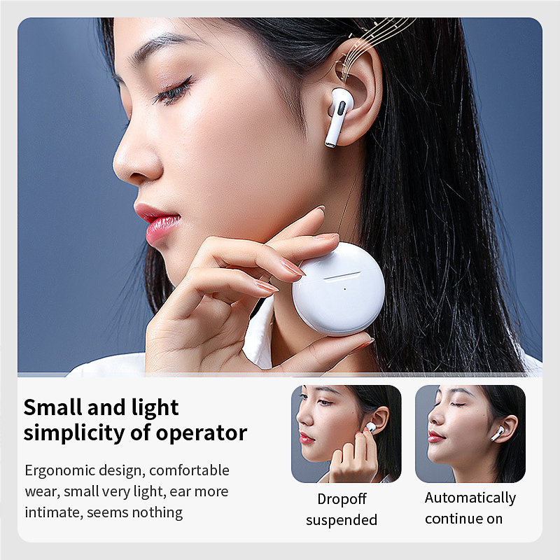 Matei Inpods Pro 6 TWS Earphone Headset Bluetooth Bass Stereo 9D Headphone Olahraga Case Kartun Lucu