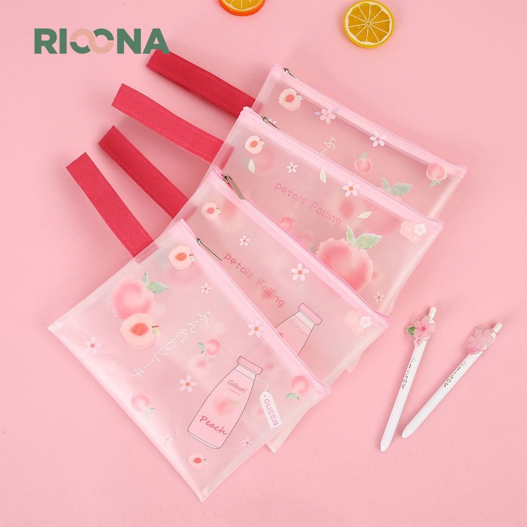 

Pouch Kosmetik Transparan Tas Make Up Transparan bahan Mika Tempat Pensil Tempat Alat Tulis