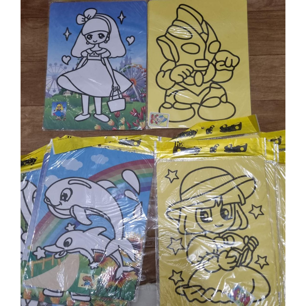 Mainan Anak Kreatifitas Kertas Gambar Besar Mewarnai dengan Pasir Sand Painting Melukis Pasir