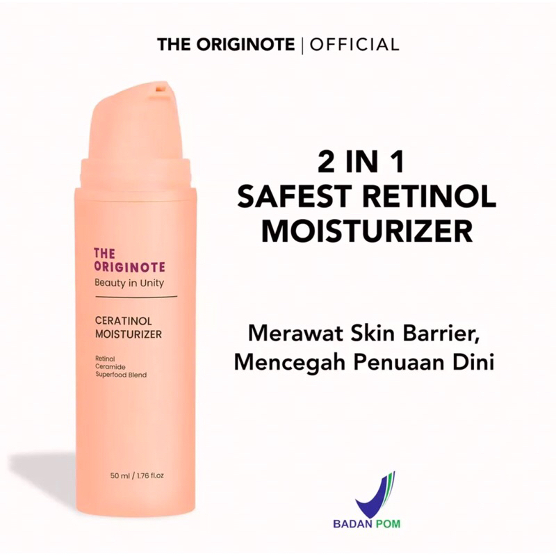 The Originote Ceratinol Moisturizer - Retinol Cream Gel Serum Pelembab Wajah Menyamarkan Garis Halus Mengencangkan Wajah with Retinol Ceramide【BPOM】