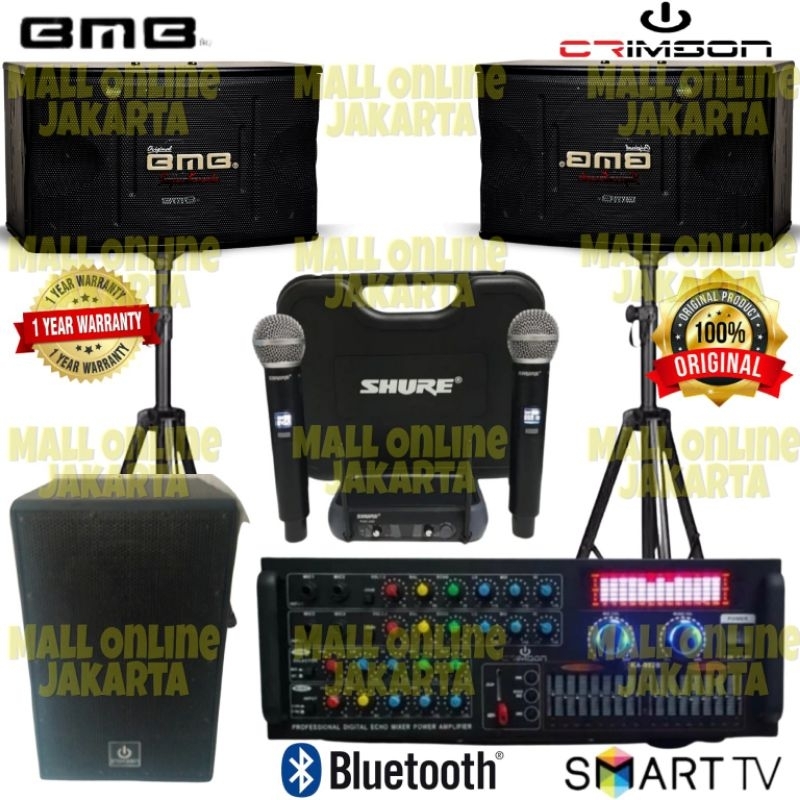 Paket karaoke bmb 12 inch subwoofer aktif 12 inch sound system set lengkap