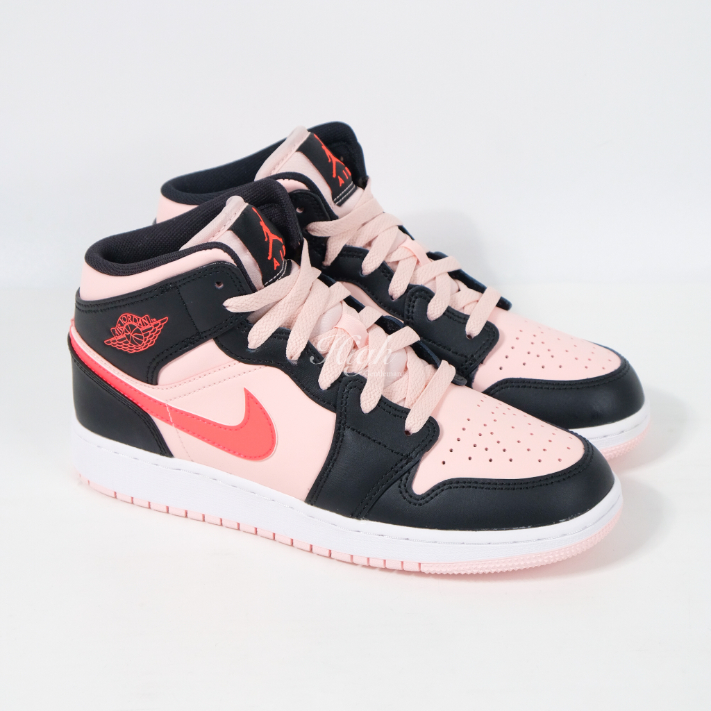 Air Jordan 1 Mid Pink Crimson (GS) 554725-604