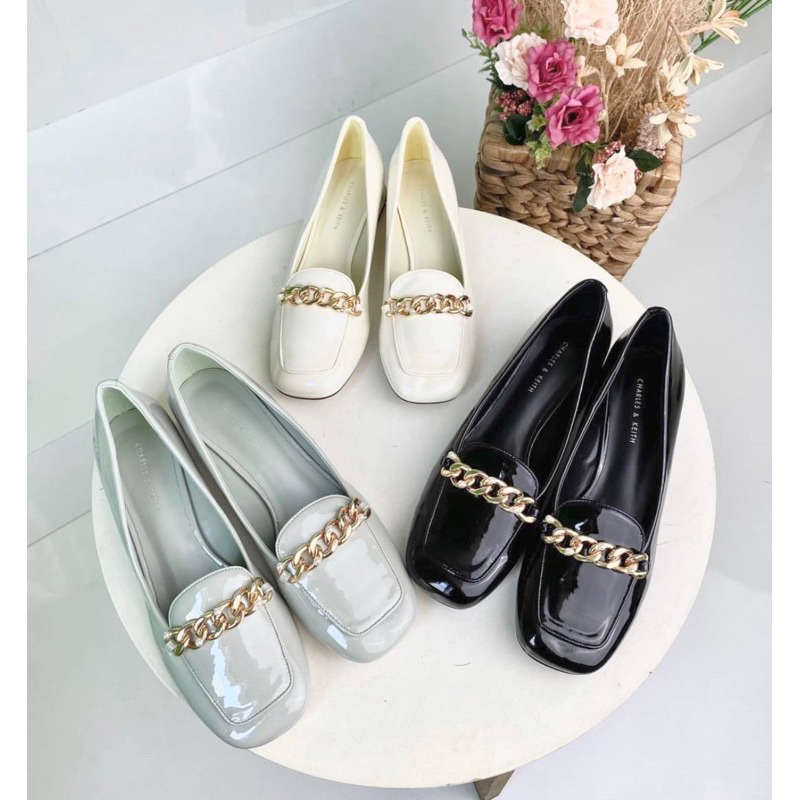 SEPATU WANITA IMPORT CKS521 ELEGANT BLOCK HEELS PREMIUM
