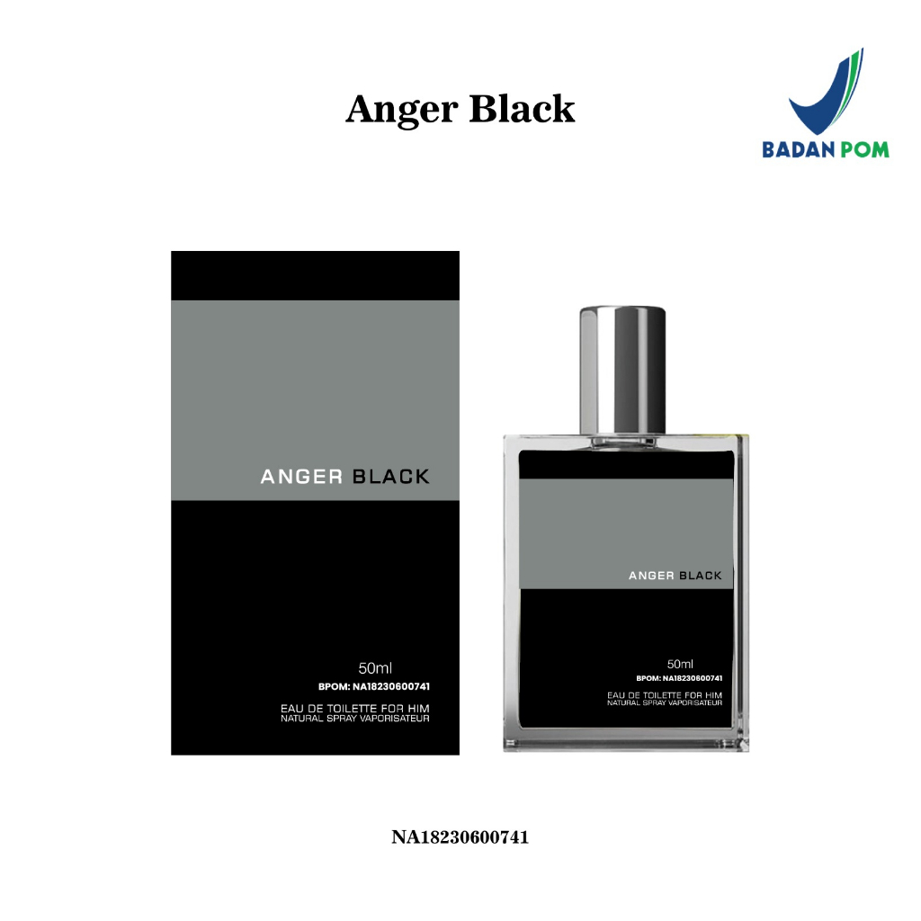 Kanzo - [BPOM] Parfum Anger Black 50ml Premium / Parfum Anger Black 50ml Best Seller / Parfum Pria Wangi Tahan Lama