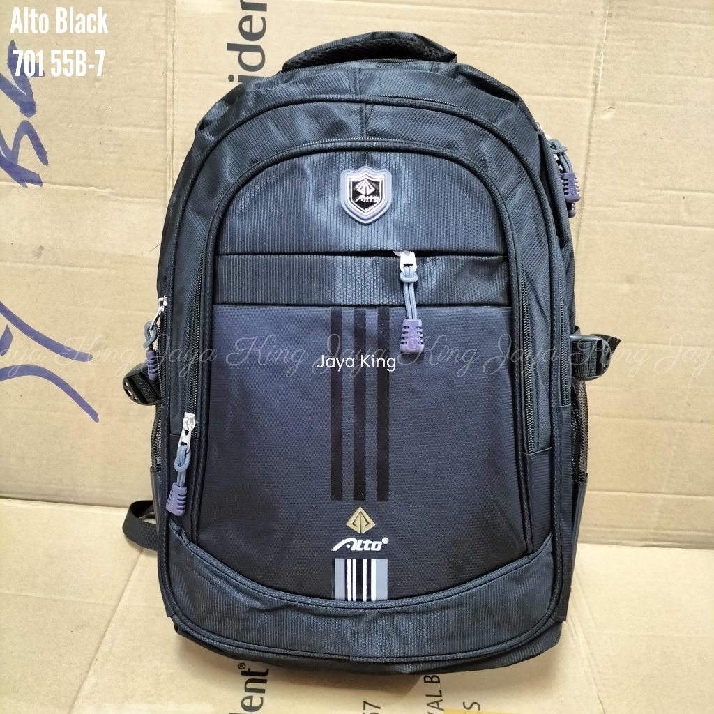 Ransel Alto Tas Sekolah Besar 18 Inch Anak Laki Perempuan Warna Gelap