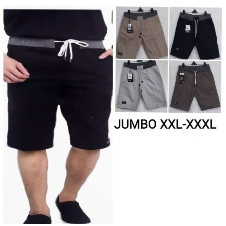 Celana Pendek Pria Cowok Dewasa Jumbo Chinos 100 Dapat 4 Terbaru Bb 70-90