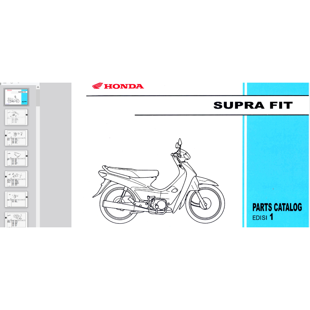 motor Honda-Supra-FIT Buku Parts Catalogue Copian Honda Katalog-Suku-Cadang-Honda-Supra-FIT
