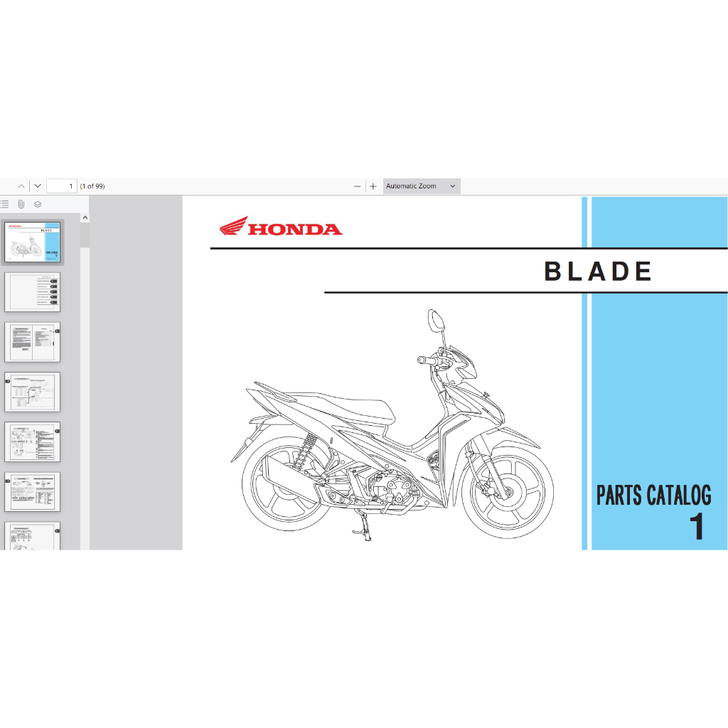 motor Honda-Blade Buku Parts Catalogue Copian Honda Katalog-Suku-Cadang-Honda-Blade