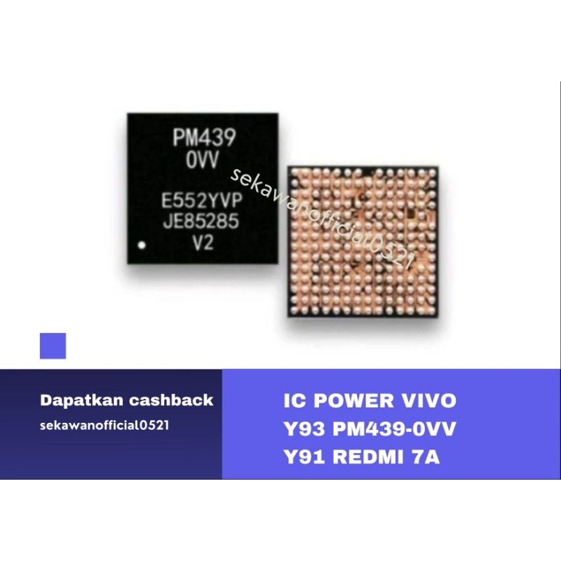 IC POWER PM439-0VV Ic Power VIVO Y93 Y91 REDMI 7A, IC POWER VIVO IC POWER XIAOMI