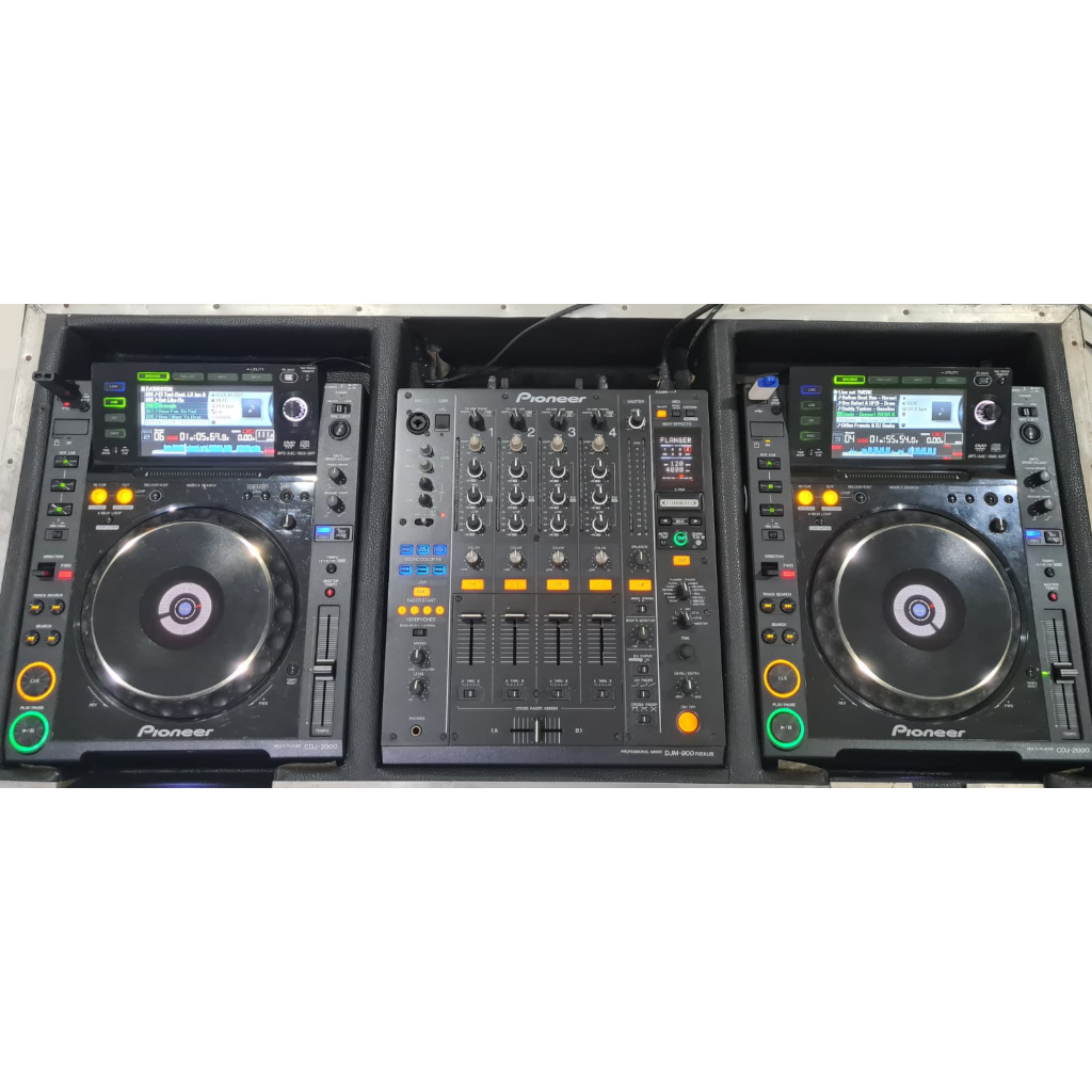 Alat DJ Pioneer CDJ 2000 (Pair) x2 + DJM 900 Nexus Free Hardcase For Controller Set Profesional DJ L