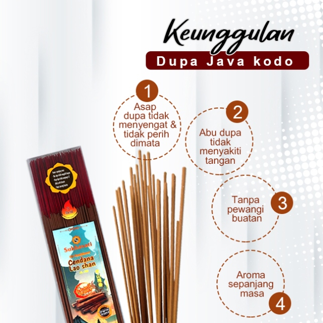 Dupa/Hio Wangi Alami Cendana Lao Shan Sukhavati Stick Putih 39cm 400 gram