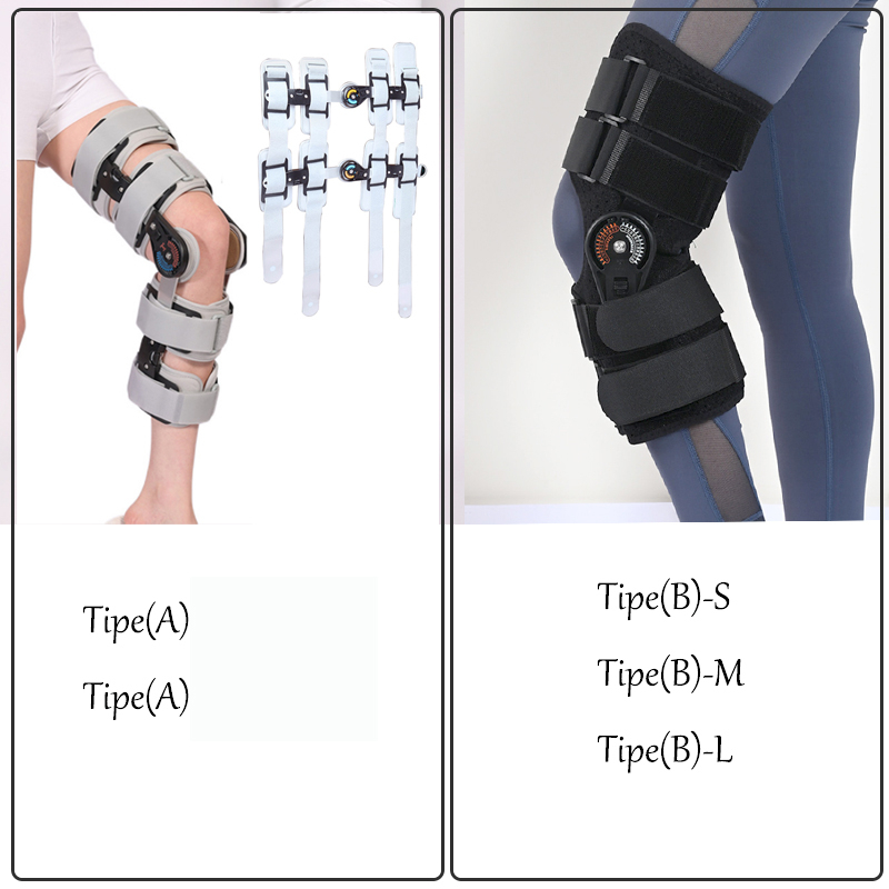 Deker Pelindung Lutut Kiri / Kanan Untuk Arthritis /  Ligamen / Osteoarthritis Knee Brace Post Op Deker Penyangga Lutut Terapi Latihan /Jalan Paska Operasi ACL/ PCL Arthroscopy/Alat Rehabilitasi
