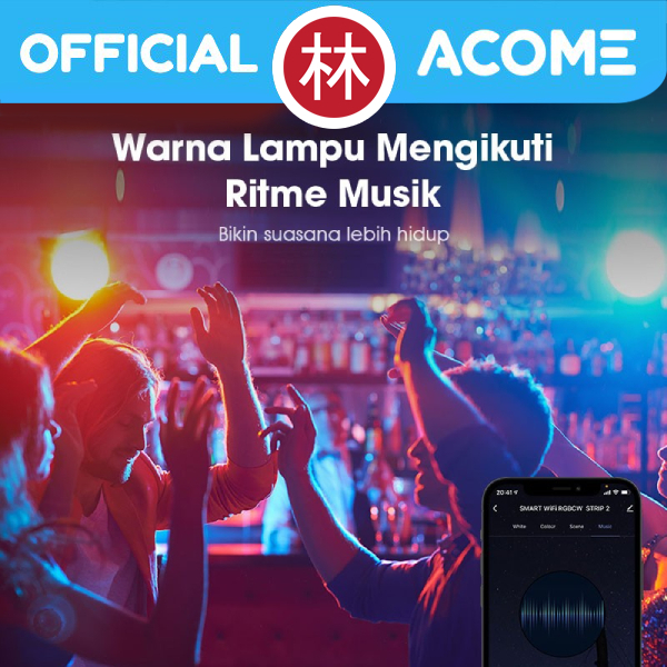 Acome AL01 Smart Light Bulbs RGB Lamp WIFI LED Lampu Bohlam with Apps