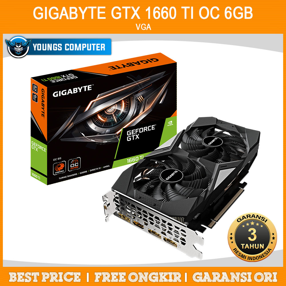 GIGABYTE GTX 1660 Ti OC 6G - 6GB DDR6 VGA NVIDIA GEFORCE 1660Ti 6GD