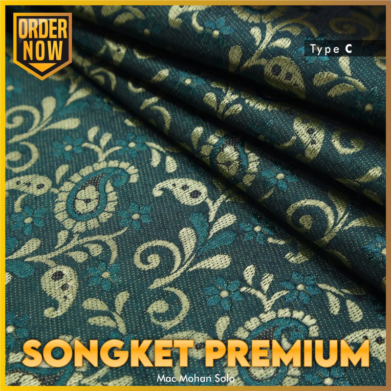 KAIN SONGKET KIRANA INDIA PREMIUM MODERN UNTUK KEBAYA ORIGINAL PALEMBANG PATTERN