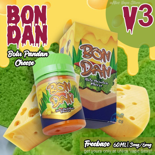 LIQUID BONDAN V3 CHEESE BOLU PANDAN 60ML 3MG