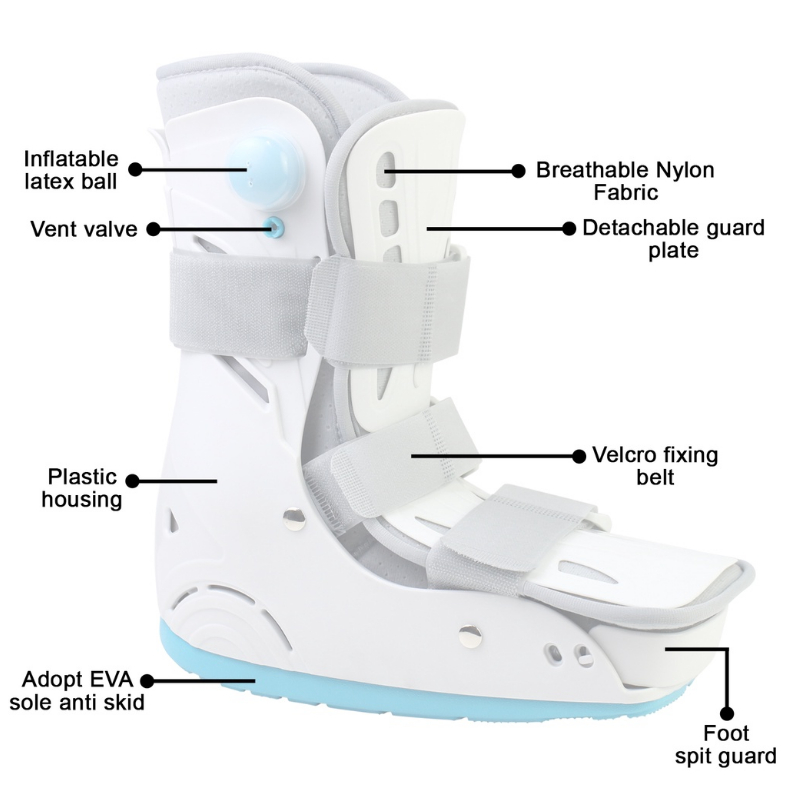 Ankle Walker Boot Airselect Brace /Ankle Foot Orthosis Brace Orthopedi Patah Tulang Kaki - Post Op Pneumatic Air Walker Boot(Dewasa/Anak-anak)