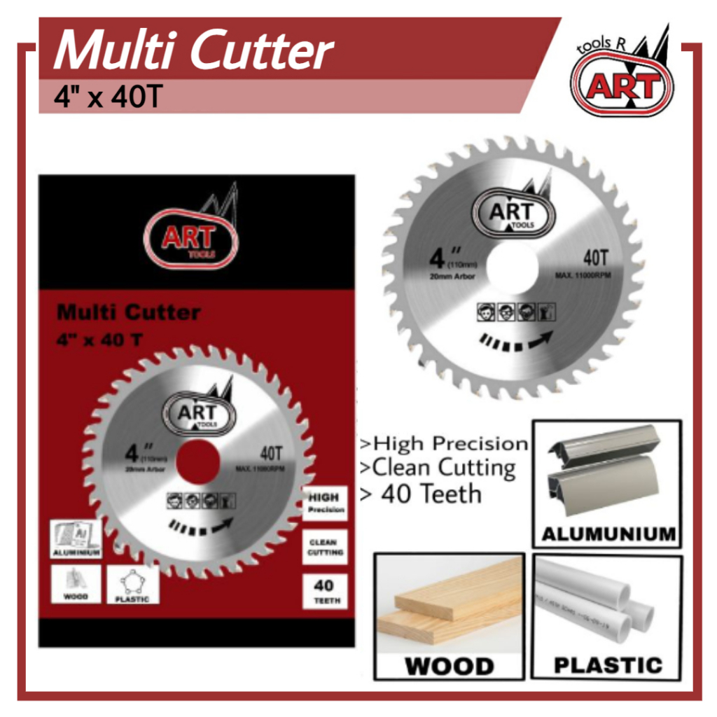 ART Mata Gerinda MultiCutter Gergaji Kayu Plastik Alumunium 4&quot; X 40T Mata Gerinda Circular Saw Blade 4 Inch Multi Cutter