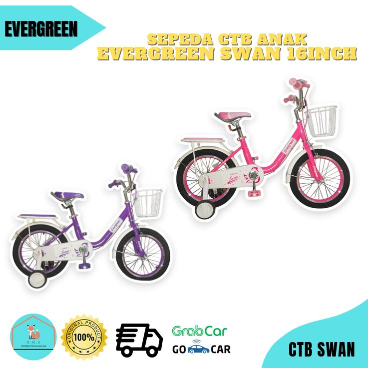 Sepeda Anak Perempuan Mini CTB Evergreen Swan 16Inch