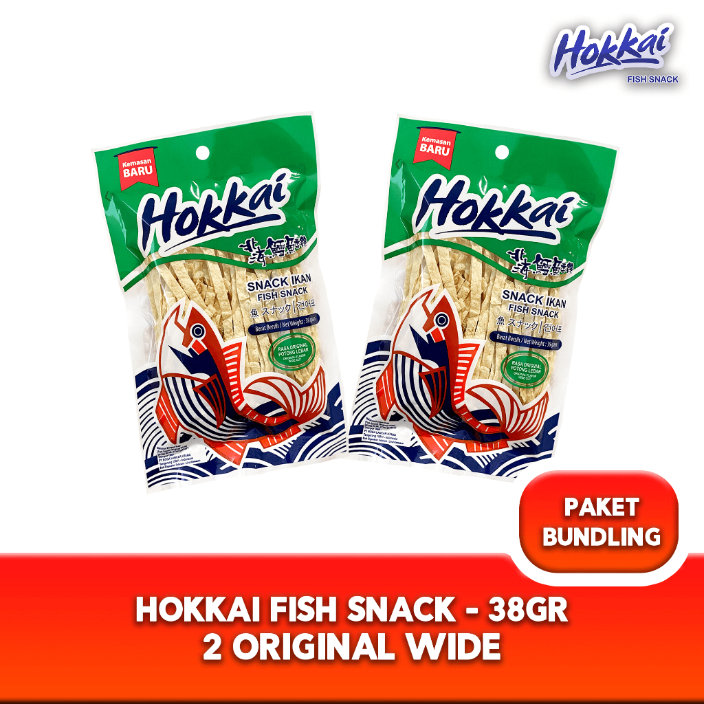 

Hokkai Fish Snack Bundling 2 Original Wide 38 Gram